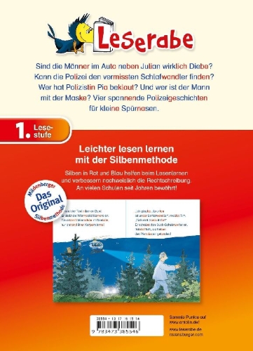 Buchcover und Innenansicht für das Buch: Polizeigeschichten - Leserabe 1. Klasse - Erstlesebuch für Kinder ab 6 Jahren