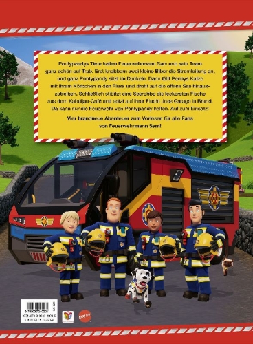 Buchcover und Innenansicht für das Buch: Feuerwehrmann Sam: Brandneue Abenteuer von Feuerwehrmann Sam