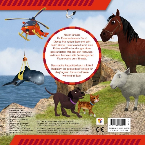 Buchcover und Innenansicht für das Buch: Fireman Sam's Animal Rescues!