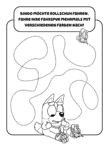 Buchcover und Innenansicht für das Buch: Bluey: Meine große Stempelbox