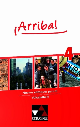Buchcover und Innenansicht für das Buch: ¡Arriba! Vokabelheft 4