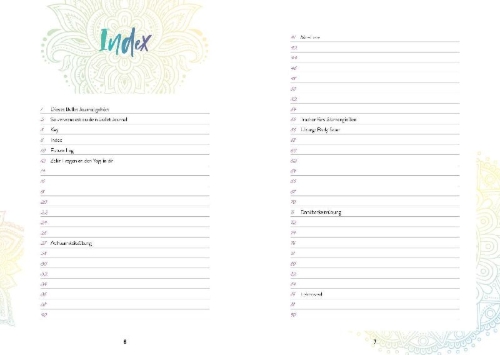 Buchcover und Innenansicht für das Buch: Colorful Mandala - Mein Bullet Journal