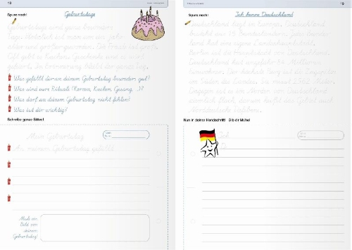 Buchcover und Innenansicht für das Buch: Ich kann richtig schön schreiben - Schulausgangsschrift SAS