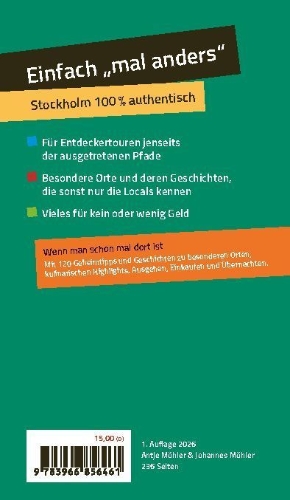 Buchcover und Innenansicht für das Buch: MICHAEL MÜLLER Reiseführer Stockholm - mal anders