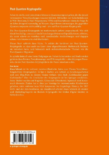 Buchcover und Innenansicht für das Buch: Post-Quanten-Kryptografie