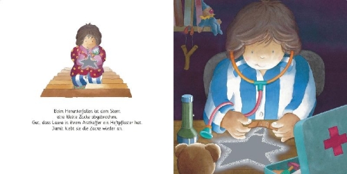 Buchcover und Innenansicht für das Buch: Lauras Stern (Pappbilderbuch)