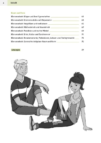 Buchcover und Innenansicht für das Buch: Klett Sicher ins Gymnasium: Klassenarbeitstrainer für den Übertritt Mathematik 4. Klasse