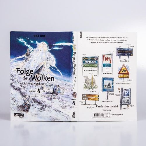 Buchcover und Innenansicht für das Buch: Hokuhokusei ni Kumo to Ike