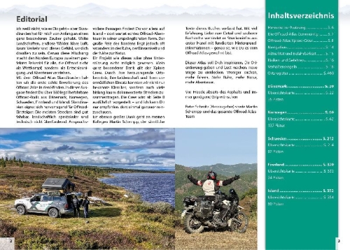 Buchcover und Innenansicht für das Buch: Offroad Atlas Skandinavien