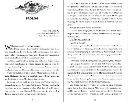 Buchcover und Innenansicht für das Buch: Dark Sigils - Wen das Schicksal betrügt