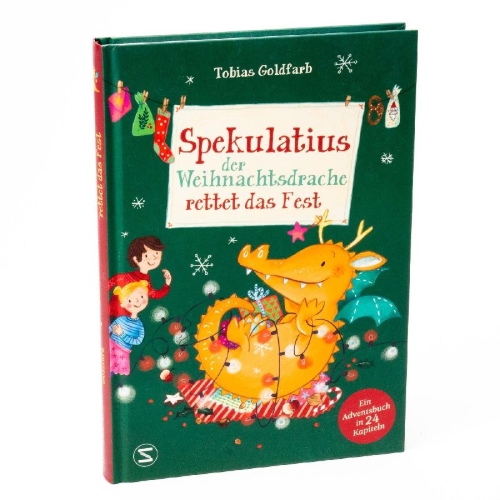 Buchcover und Innenansicht für das Buch: Spekulatius, der Weihnachtsdrache rettet das Fest
