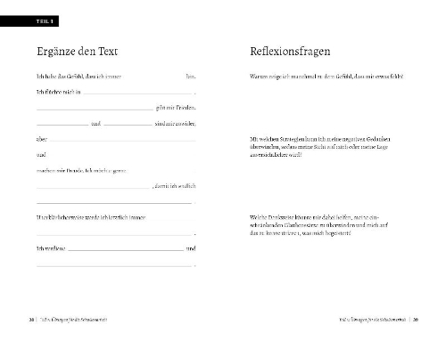 Buchcover und Innenansicht für das Buch: Das Shadow Work Journal