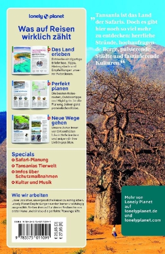 Buchcover und Innenansicht für das Buch: LONELY PLANET Reiseführer Tansania