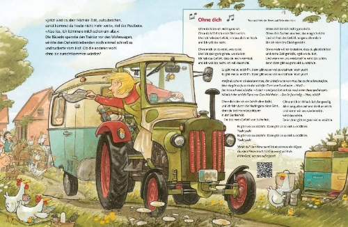 Buchcover und Innenansicht für das Buch: Lieselotte auf großer Fahrt
