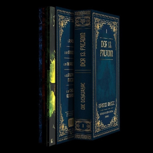 Buchcover und Innenansicht für das Buch: Die Lehrjahre: Der 13. Paladin Band I-V