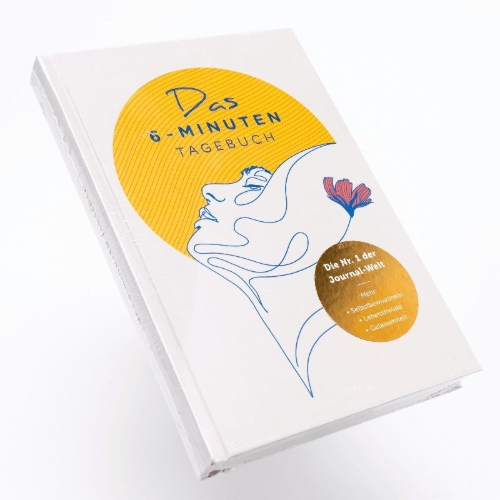 Buchcover und Innenansicht für das Buch: Das 6-Minuten-Tagebuch 'Art Edition'