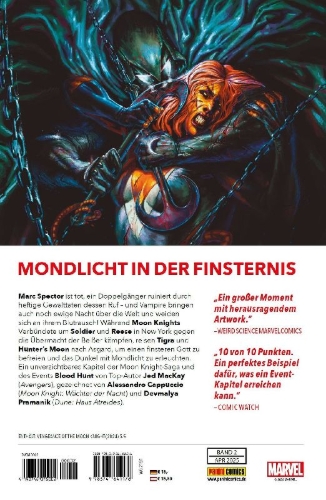 Buchcover und Innenansicht für das Buch: Vengeance of the Moon Knight (2024)