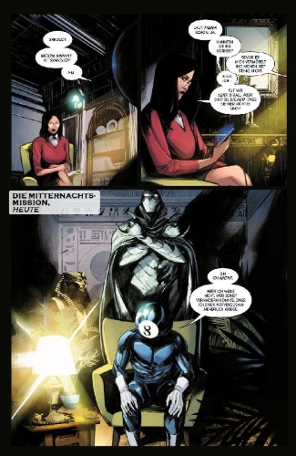 Buchcover und Innenansicht für das Buch: Vengeance of the Moon Knight (2024)