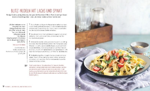 Buchcover und Innenansicht für das Buch: Expresskochen for Family