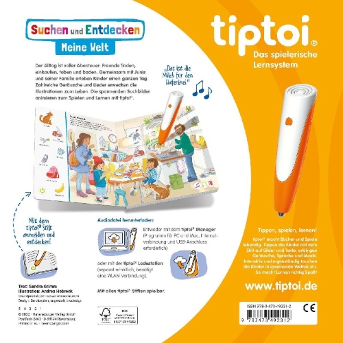 Buchcover und Innenansicht für das Buch: tiptoi® Suchen und Entdecken - Meine Welt