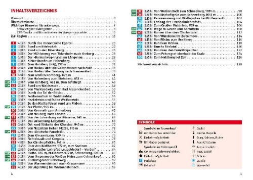 Buchcover und Innenansicht für das Buch: ROTHER Wanderführer Fichtelgebirge