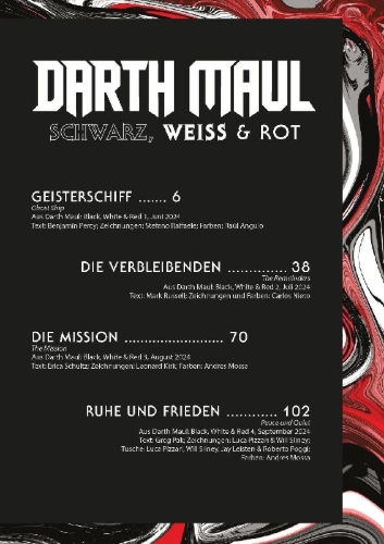 Buchcover und Innenansicht für das Buch: Star Wars Darth Maul: Black, White & Red #1-#4