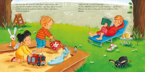 Buchcover und Innenansicht für das Buch: LESEMAUS 55: Max und die Feuerwehr
