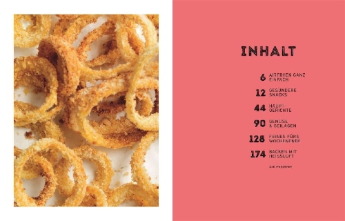 Buchcover und Innenansicht für das Buch: Das ultimative Airfryer Kochbuch