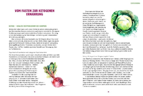 Buchcover und Innenansicht für das Buch: Die Peace Food Keto-Kur