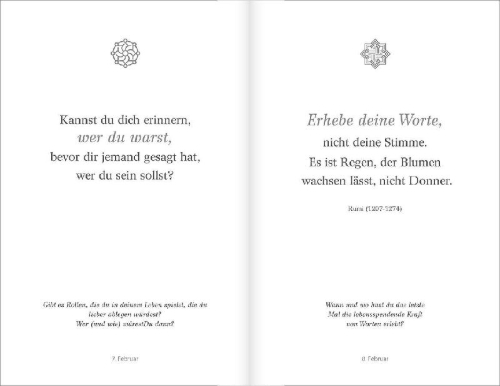 Buchcover und Innenansicht für das Buch: Seelenfutter - 365-mal das Leben spüren