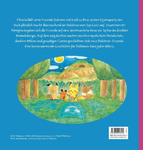 Buchcover und Innenansicht für das Buch: monpoké: Pikachus Gutenachtgeschichte