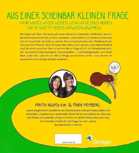 Buchcover und Innenansicht für das Buch: BiBiBiber hat da mal 'ne Frage. Sind Dinos wirklich alle tot?