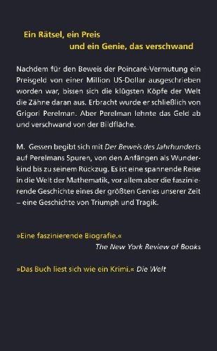 Buchcover und Innenansicht für das Buch: Perfect Rigor. A Genius and the Mathematical Breakthrough of the Century