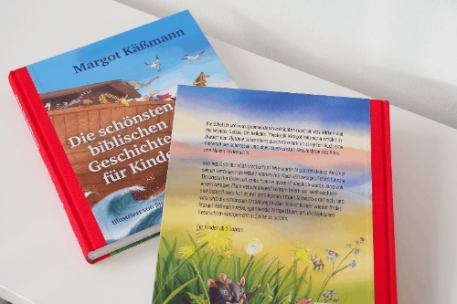 Buchcover und Innenansicht für das Buch: Die schönsten biblischen Geschichten für Kinder