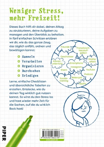 Buchcover und Innenansicht für das Buch: Getting Things Done for Teens: Take Control of Your Life in a Distracting World