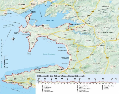 Buchcover und Innenansicht für das Buch: Bretagne: Zöllnerpfad GR 34 von Le Faou bis Audierne