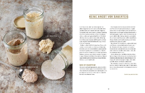 Buchcover und Innenansicht für das Buch: Brot backen in Perfektion mit Sauerteig