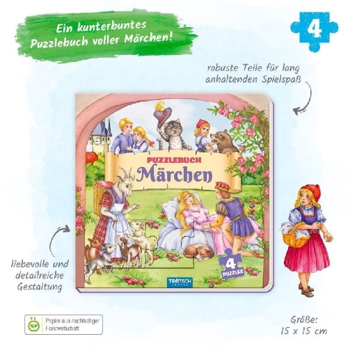 Buchcover und Innenansicht für das Buch: Trötsch Pappenbuch Puzzlebuch Märchen
