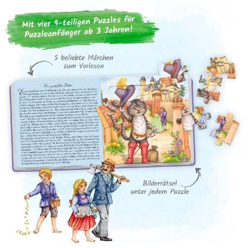 Buchcover und Innenansicht für das Buch: Trötsch Pappenbuch Puzzlebuch Märchen