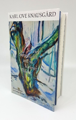 Buchcover und Innenansicht für das Buch: Så mye lengsel på så liten flate. En bok om Edvard Munchs Bilder