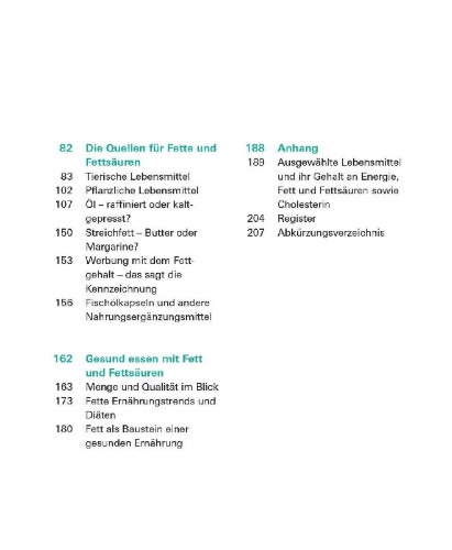 Buchcover und Innenansicht für das Buch: Fette und Fettsäuren