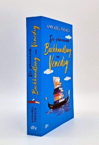 Buchcover und Innenansicht für das Buch: The Floating Venice Book Shop