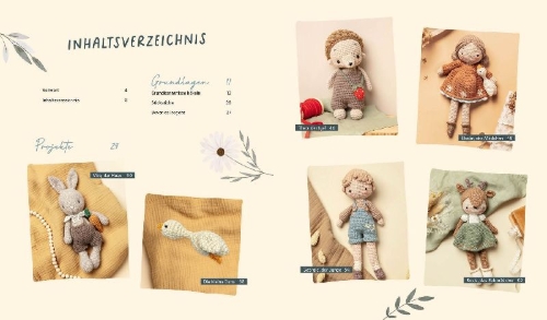 Buchcover und Innenansicht für das Buch: Lulu loves the moon - das Häkelbuch