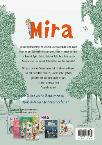 Buchcover und Innenansicht für das Buch: Mira #sommerhaus #geister #livasgeheimnis