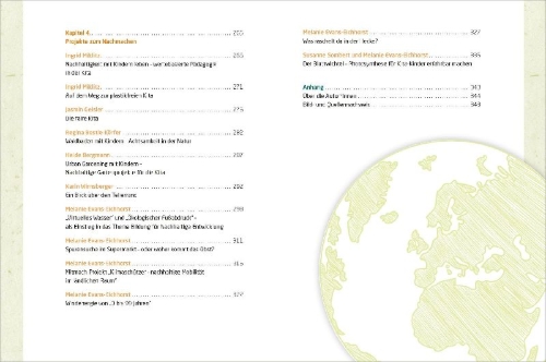 Buchcover und Innenansicht für das Buch: BNE in der Kita