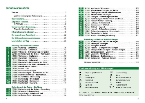 Buchcover und Innenansicht für das Buch: Südwestdeutsche Jakobswege