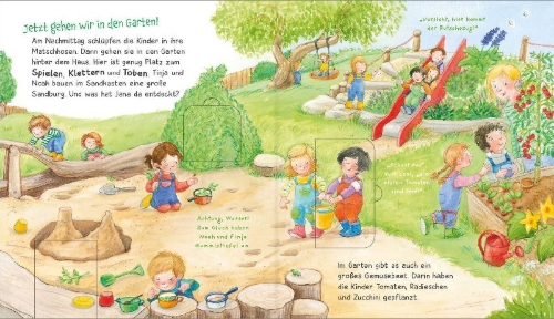 Buchcover und Innenansicht für das Buch: WAS IST WAS Meine Welt Band 4 Ich freu mich auf den Kindergarten!