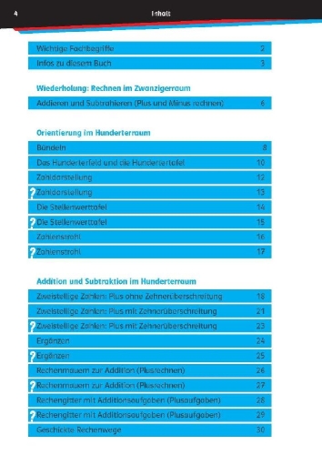 Buchcover und Innenansicht für das Buch: Die drei ??? Kids: Mein Übungsheft Mathe 2. Klasse - Rechnen bis 100