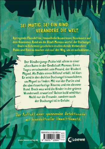 Buchcover und Innenansicht für das Buch: Die Amazonas-Detektive (Band 1) - Verschwörung im Dschungel