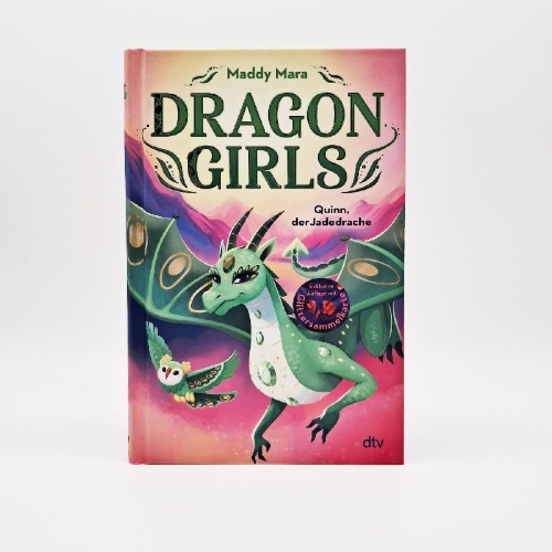 Buchcover und Innenansicht für das Buch: Dragon Girls - Quinn, der Jadedrache